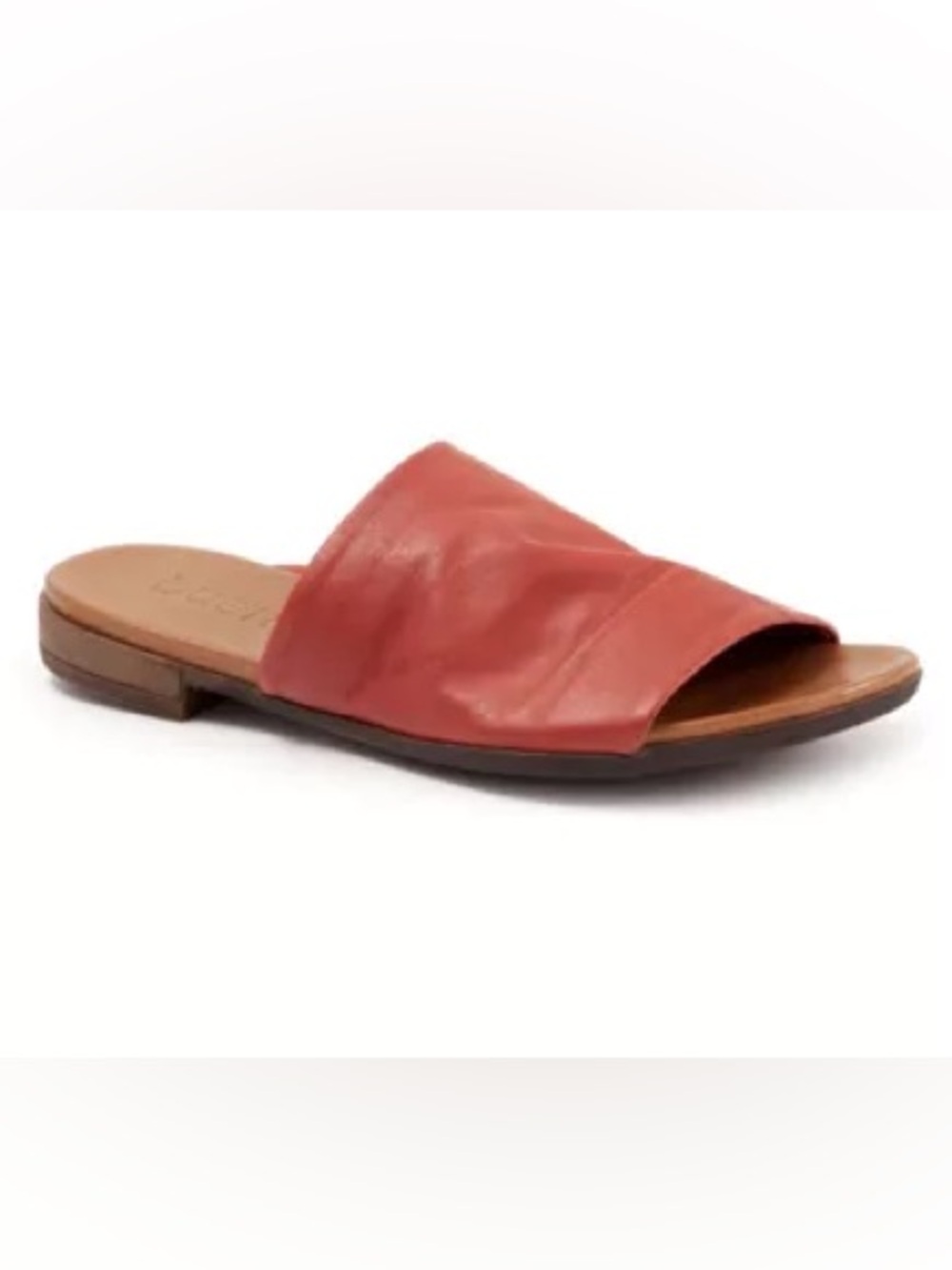 Bueno Womens Turner Sandals- Red Leather Slides- Size 6.5/7